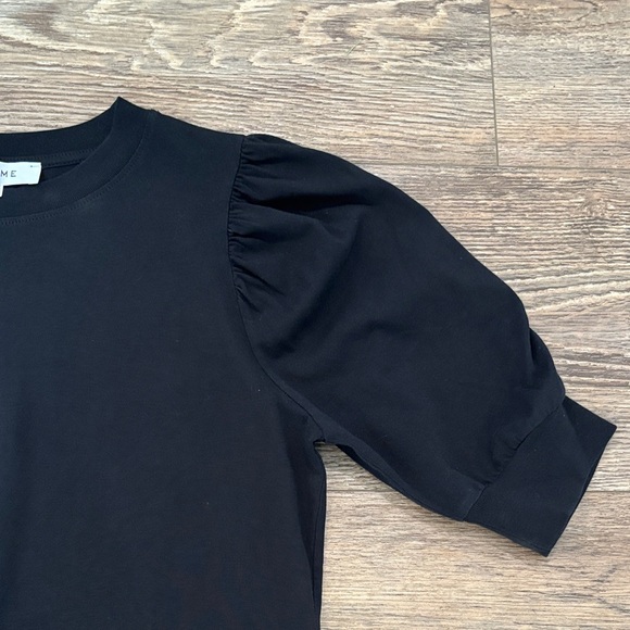 Frame Black Puff Sleeve T-Shirt Women's Size Small The Frankie Capsule Wardrobe - Picture 3 of 10